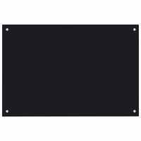 Paraspifferi da cucina 2 pcs Nero 90 x 50 cm Vetro Temperato 3415438