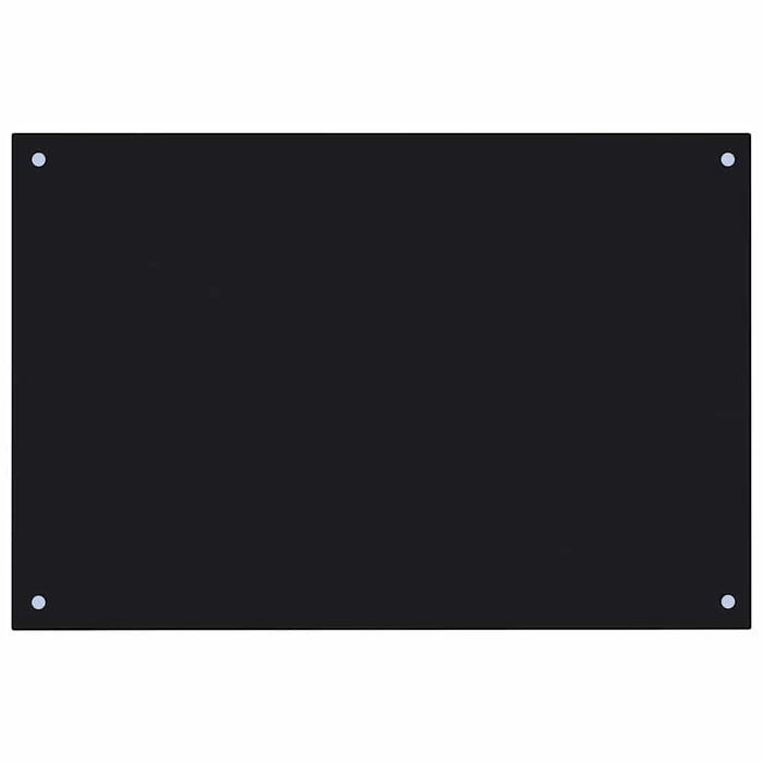 Paraspifferi da cucina 2 pcs Nero 90 x 50 cm Vetro Temperato 3415438