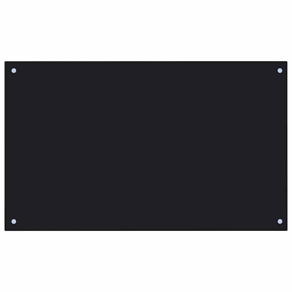 Rivestimento da Cucina 2 pcs Nero 100 x 60 cm vetro temperato 3415442