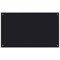 Rivestimento da Cucina 2 pcs Nero 100 x 60 cm vetro temperato 3415442