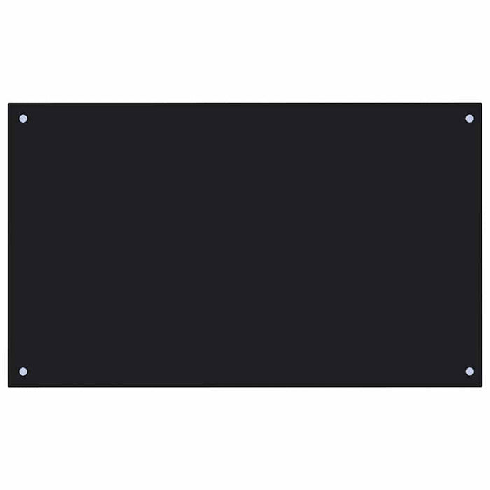 Rivestimento da Cucina 2 pcs Nero 100 x 60 cm vetro temperato 3415442