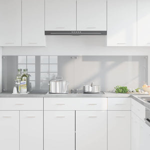 Rivestimento da Cucina 2 pz-Set di 2 Paraschizzi per Cucina Grigio chiaro 100 x 50 cm