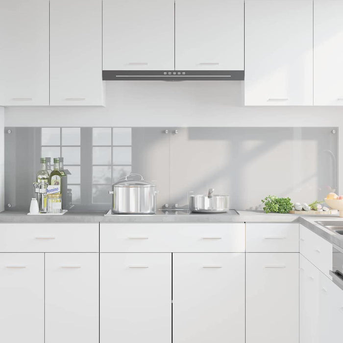 Rivestimento da Cucina 2 pz-Set di 2 Paraschizzi per Cucina Grigio chiaro 100 x 50 cm