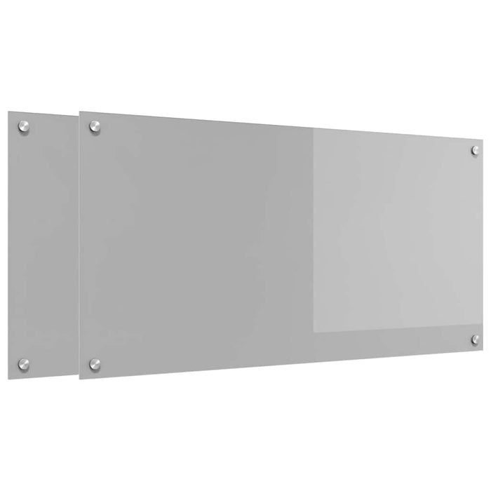 Rivestimento da Cucina 2 pz-Set di 2 Paraschizzi per Cucina Grigio chiaro 100 x 50 cm