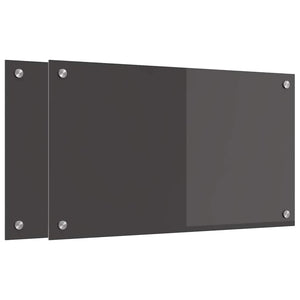 Rivestimento da Cucina 2 pz-Set di 2 Paraschizzi per Cucina Grigio scuro 70 x 40 cm