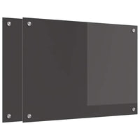 Rivestimento da Cucina 2 pz-Set di 2 Paraschizzi per Cucina Grigio scuro 70 x 50 cm