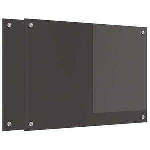 Rivestimento da Cucina 2 pz-Set di 2 Paraschizzi per Cucina Grigio scuro 70 x 50 cm