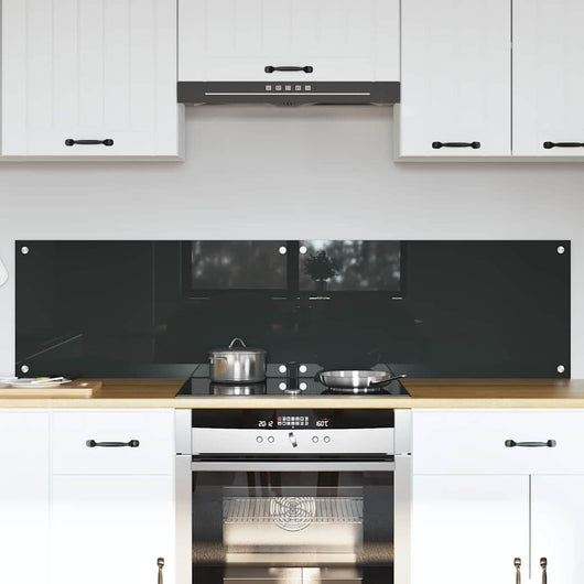 Rivestimento da Cucina 2 pz-Set di 2 Paraschizzi per Cucina Grigio scuro 80 x 40 cm