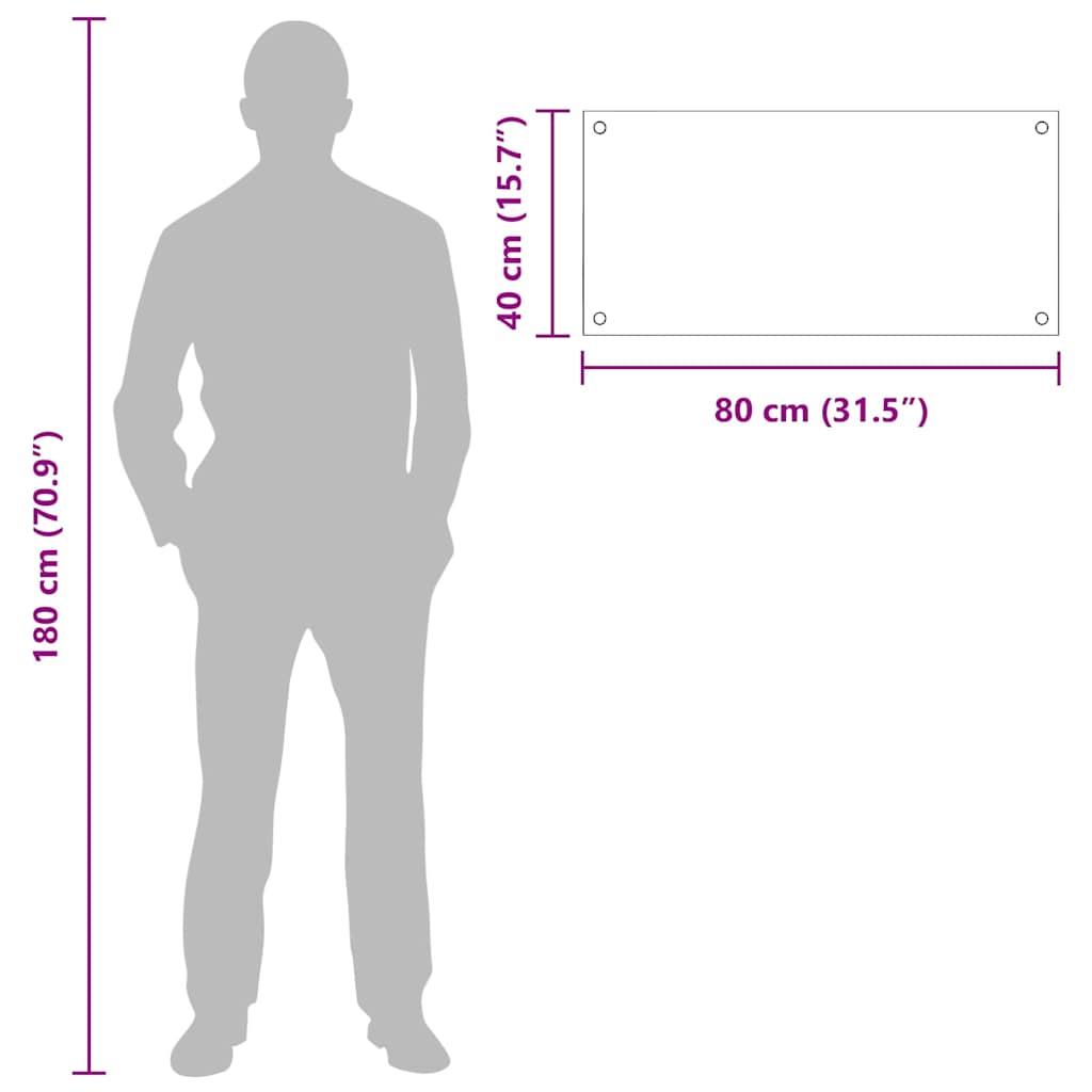 Rivestimento da Cucina 2 pcs Grigio scuro 80 x 40 cm 3415461