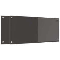 Rivestimento da Cucina 2 pz-Set di 2 Paraschizzi per Cucina Grigio scuro 90 x 40 cm