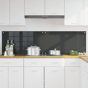 Rivestimento da Cucina 2 pz-Set di 2 Paraschizzi per Cucina Grigio scuro 90 x 50 cm