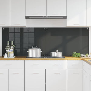 Rivestimento da Cucina 2 pz-Set di 2 Paraschizzi per Cucina Grigio scuro 90 x 60 cm