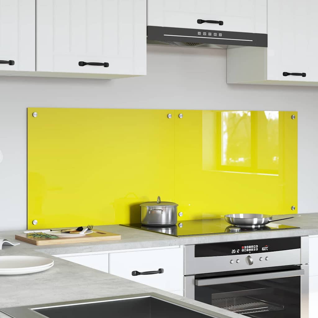 Rivestimento da Cucina 2 pcs Giallo 70 x 50 cm vetro temperato 3415471