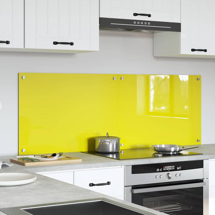 Rivestimento da Cucina 2 pcs Giallo 70 x 50 cm vetro temperato 3415471