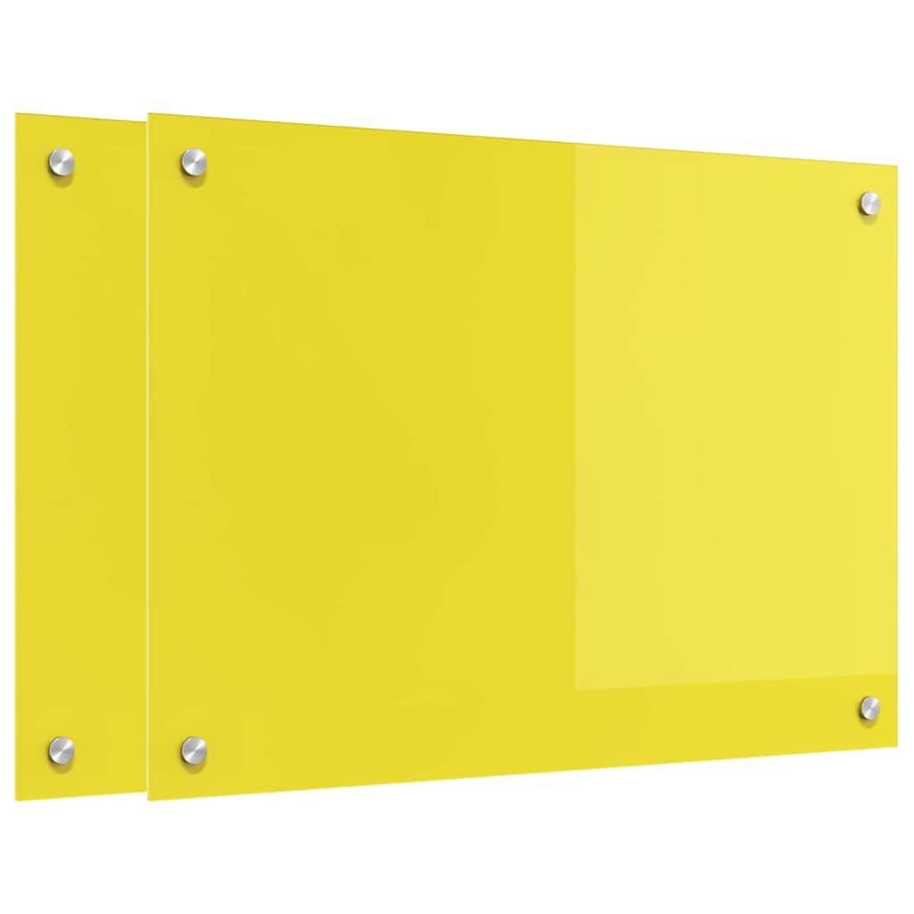 Rivestimento da Cucina 2 pcs Giallo 70 x 50 cm vetro temperato 3415471