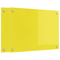 Rivestimento da Cucina 2 pcs Giallo 70 x 50 cm vetro temperato 3415471