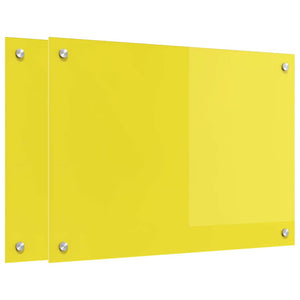 Rivestimento da Cucina 2 pcs Giallo 70 x 50 cm vetro temperato 3415471