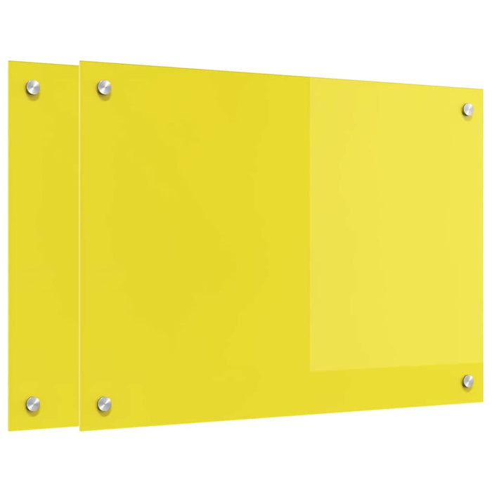 Rivestimento da Cucina 2 pcs Giallo 70 x 50 cm vetro temperato 3415471