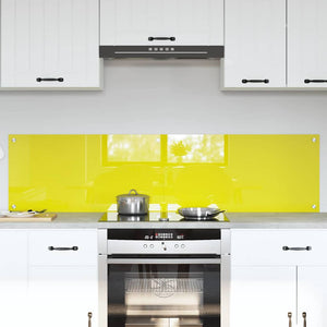 Rivestimento da Cucina 2 pz-Set di 2 Paraschizzi per Cucina Giallo 80 x 40 cm vetro temperato