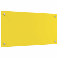 Rivestimento da Cucina 2 pz-Set di 2 Paraschizzi per Cucina Giallo 80 x 40 cm vetro temperato