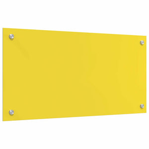 Rivestimento da Cucina 2 pz-Set di 2 Paraschizzi per Cucina Giallo 80 x 40 cm vetro temperato