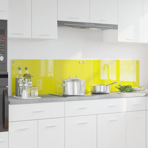 Rivestimento da Cucina 2 pcs Giallo 90 x 40 cm vetro temperato 3415476