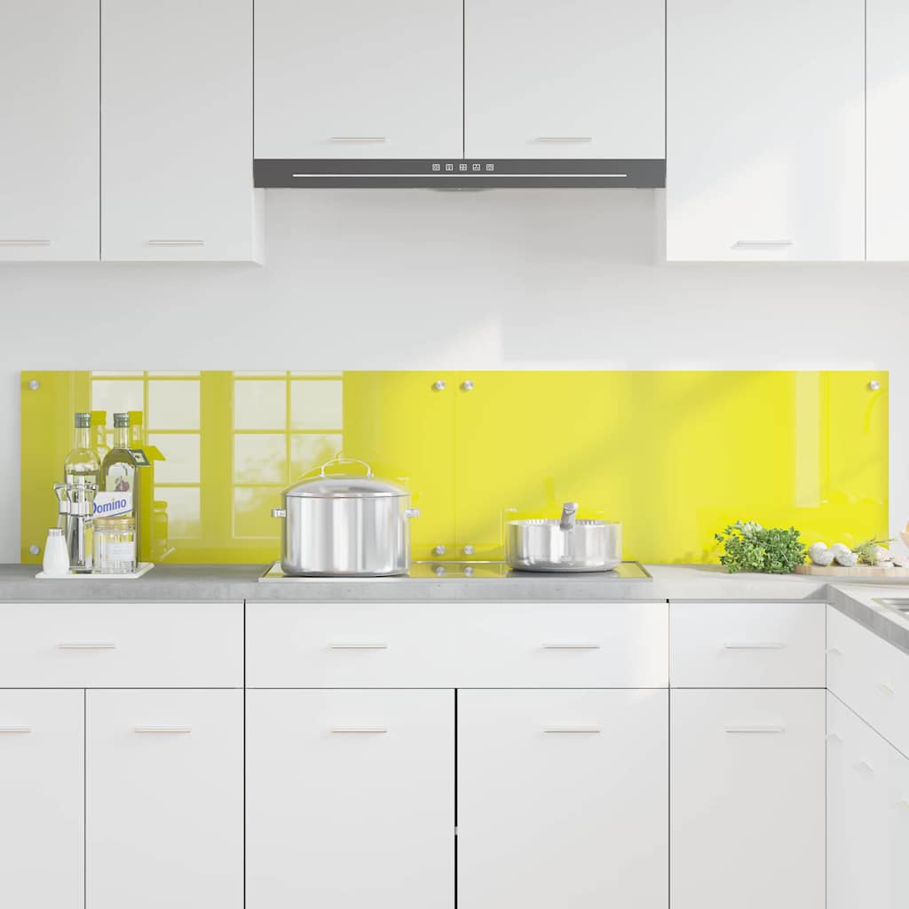Rivestimento da Cucina 2 pcs Giallo 90 x 40 cm vetro temperato 3415476