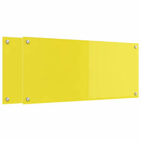 Rivestimento da Cucina 2 pcs Giallo 90 x 40 cm vetro temperato 3415476