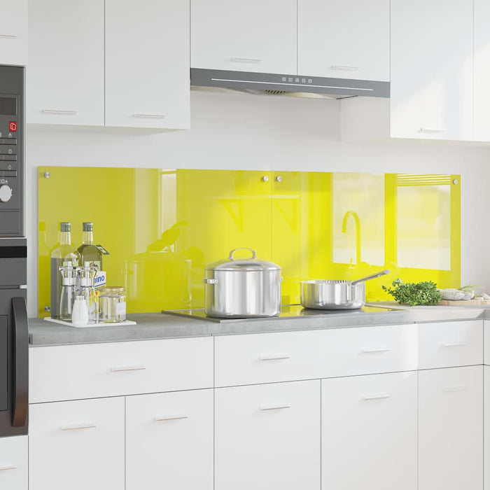 Rivestimento da Cucina 2 pcs Giallo 90 x 50 cm vetro temperato 3415477