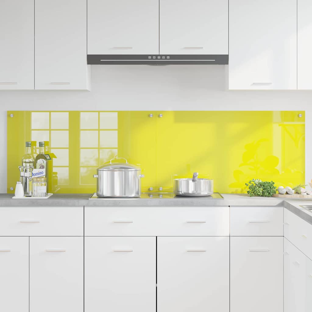 Rivestimento da Cucina 2 pcs Giallo 90 x 50 cm vetro temperato 3415477