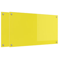 Rivestimento da Cucina 2 pcs Giallo 90 x 50 cm vetro temperato 3415477