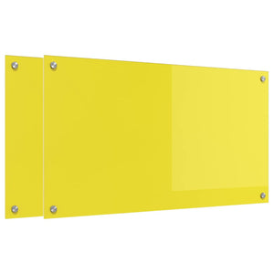 Rivestimento da Cucina 2 pcs Giallo 90 x 50 cm vetro temperato 3415477
