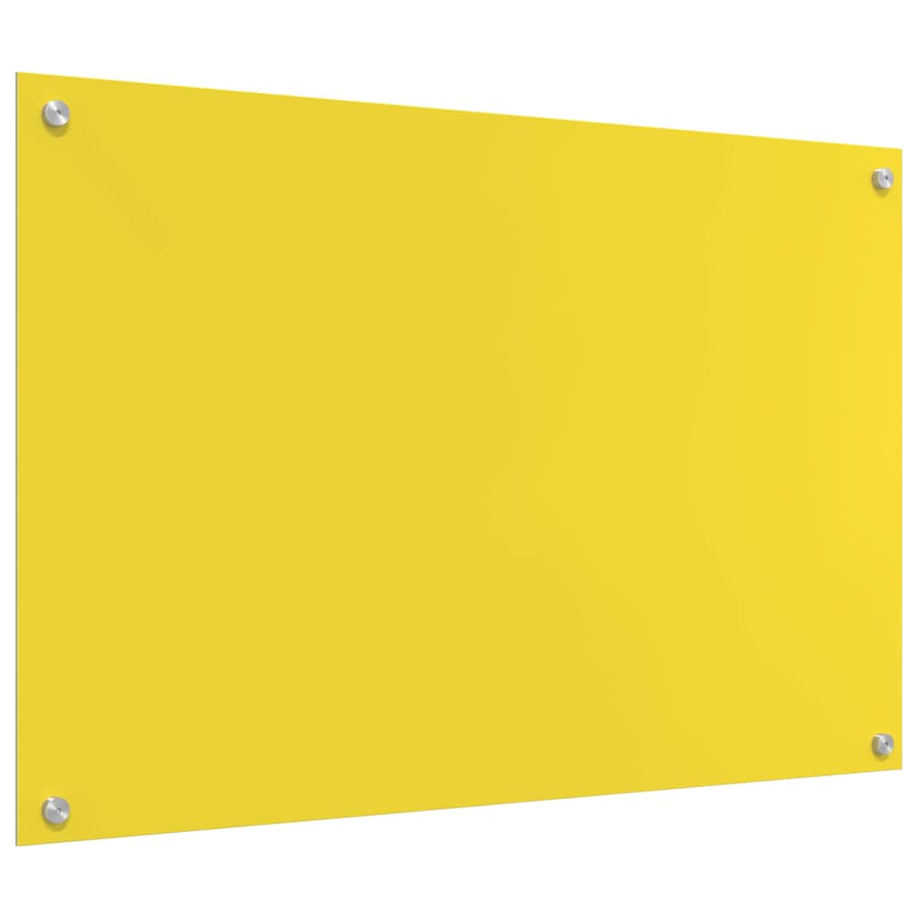 Rivestimento da Cucina 2 pcs Giallo 90 x 60 cm vetro temperato 3415478