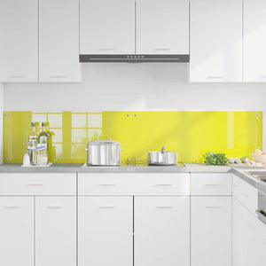 Rivestimento da Cucina 2 pz-Set di 2 Paraschizzi per Cucina Giallo 100 x 40 cm vetro temperato
