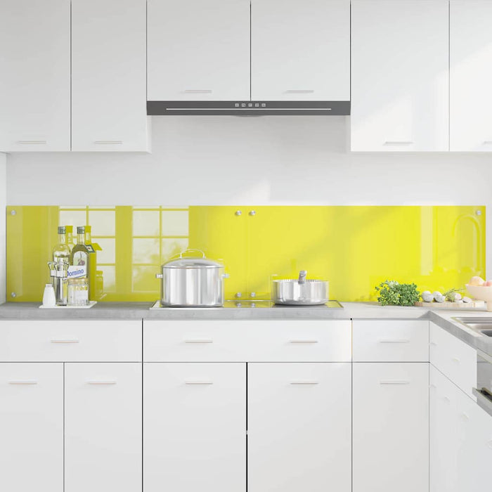 Rivestimento da Cucina 2 pcs Giallo 100 x 40 cm vetro temperato 3415479