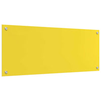 Rivestimento da Cucina 2 pz-Set di 2 Paraschizzi per Cucina Giallo 100 x 40 cm vetro temperato