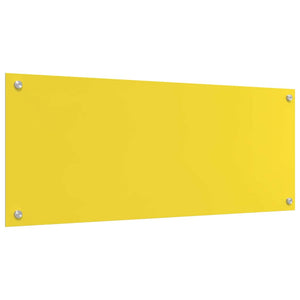 Rivestimento da Cucina 2 pz-Set di 2 Paraschizzi per Cucina Giallo 100 x 40 cm vetro temperato