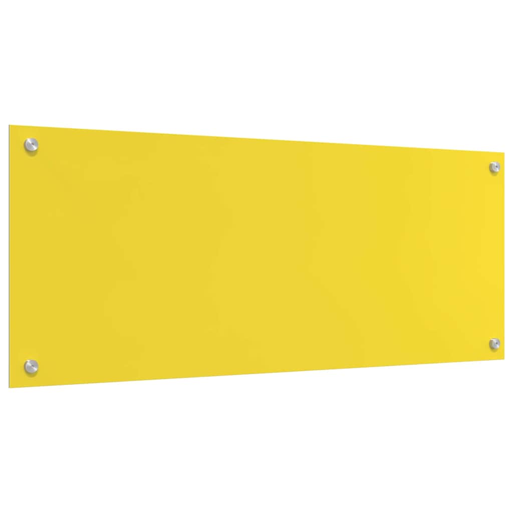 Rivestimento da Cucina 2 pcs Giallo 100 x 40 cm vetro temperato 3415479