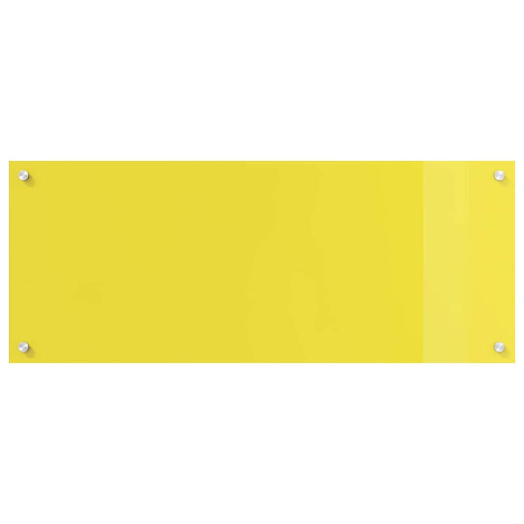 Rivestimento da Cucina 2 pcs Giallo 100 x 40 cm vetro temperato 3415479