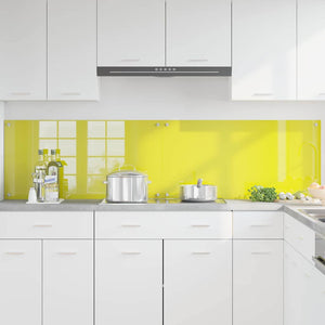 Rivestimento da Cucina 2 pcs Giallo 100 x 50 cm vetro temperato 3415480