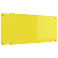 Rivestimento da Cucina 2 pcs Giallo 100 x 50 cm vetro temperato 3415480