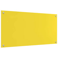 Rivestimento da Cucina 2 pz-Set di 2 Paraschizzi per Cucina Giallo 100 x 50 cm vetro temperato