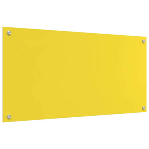 Rivestimento da Cucina 2 pz-Set di 2 Paraschizzi per Cucina Giallo 100 x 50 cm vetro temperato