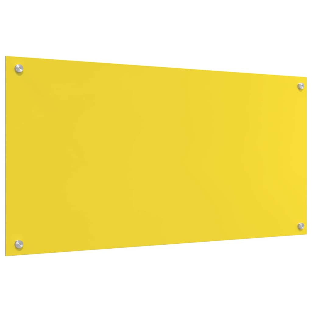 Rivestimento da Cucina 2 pcs Giallo 100 x 50 cm vetro temperato 3415480