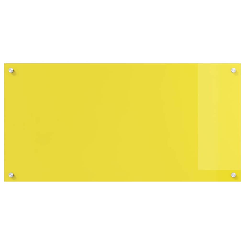 Rivestimento da Cucina 2 pcs Giallo 100 x 50 cm vetro temperato 3415480