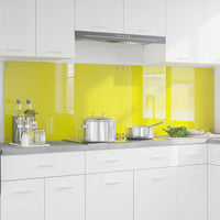 Rivestimento da Cucina 2 pcs Giallo 100 x 60 cm vetro temperato 3415481