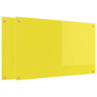 Rivestimento da Cucina 2 pcs Giallo 100 x 60 cm vetro temperato 3415481