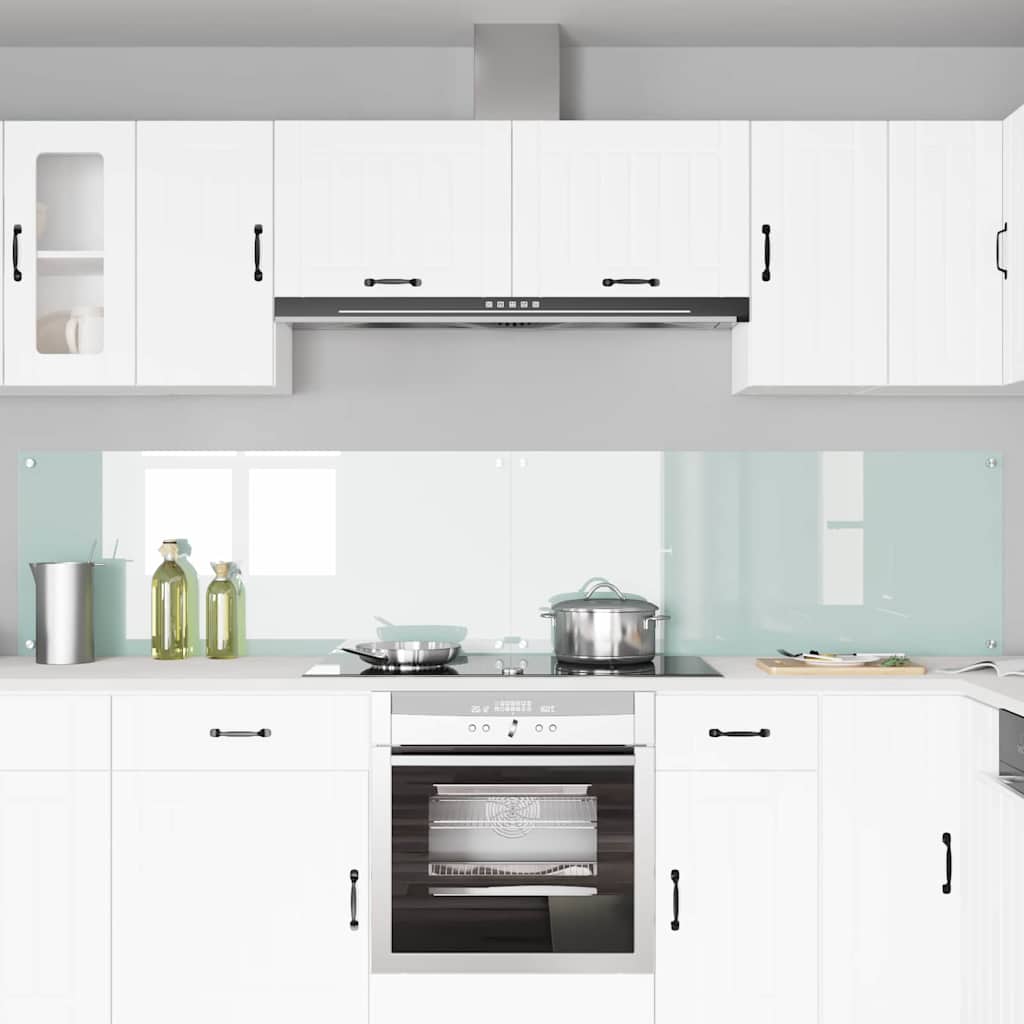 Rivestimento da Cucina 2 pcs Bianco 120 x 50 cm vetro temperato 3415486