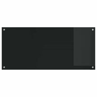 Rivestimento da Cucina 2 pcs Nero 110 x 50 cm vetro temperato 3415495