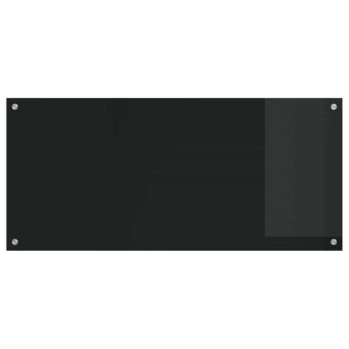 Rivestimento da Cucina 2 pcs Nero 110 x 50 cm vetro temperato 3415495